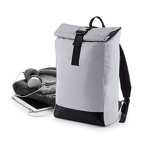 BG138 Reflective Roll-Top Backpack